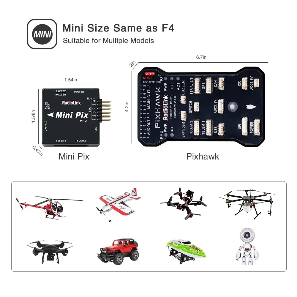 Radiolink New Mini PIX V1.2 비행 - Drone Racing Flight Controller 리뷰 및 가격